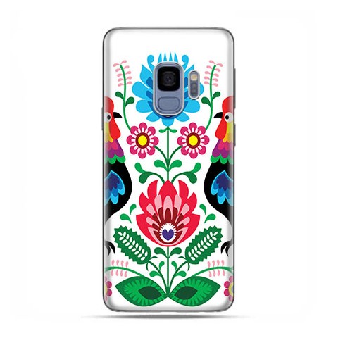 Samsung Galaxy S9 - etui na telefon z grafiką - Łowickie wzory kwiaty.