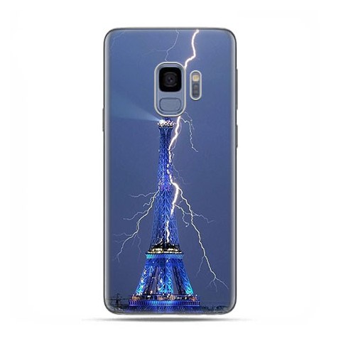Samsung Galaxy S9 - etui na telefon z grafiką - Wieża Eiffla z błyskawicą.