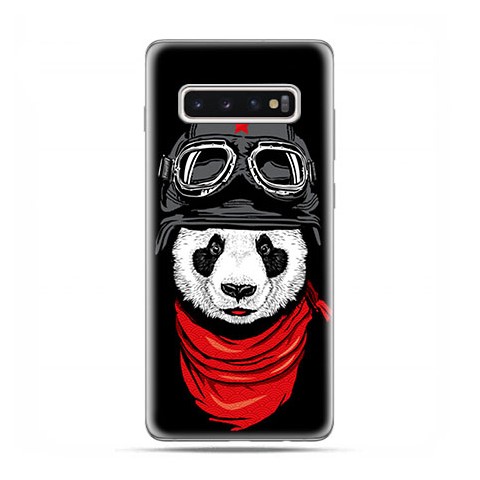 Samsung Galaxy S10 - etui na telefon z grafiką - Panda w czapce.
