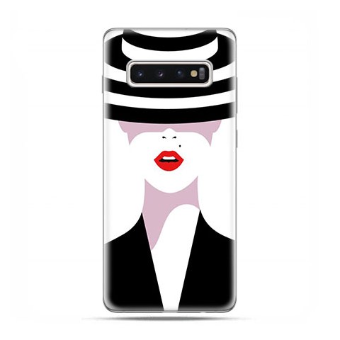 Samsung Galaxy S10 - etui na telefon z grafiką - Kobieta w kapeluszu.