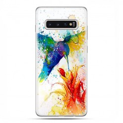 Samsung Galaxy S10 - etui na telefon z grafiką - Niebieski koliber watercolor.
