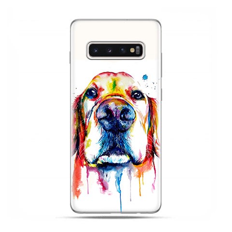 Samsung Galaxy S10 - etui na telefon z grafiką - Pies labrador watercolor.
