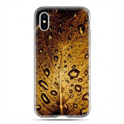 Apple iPhone X / Xs - etui na telefon - Złoty liść