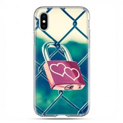 Apple iPhone X / Xs - etui na telefon - Kłódka symbol wiecznej miłości