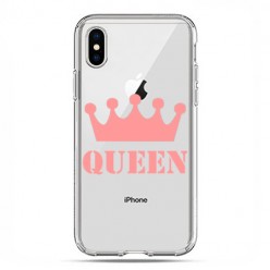 Apple iPhone X / Xs - etui na telefon - Queen z różową koroną