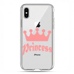 Apple iPhone X / Xs - etui na telefon - Princess z różową koroną