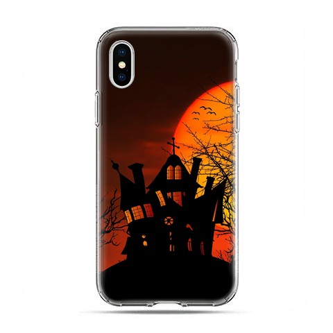 Apple iPhone X / Xs - etui na telefon - Straszny dwór Halloween