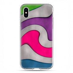 Apple iPhone X / Xs - etui na telefon - Kolorowa roztopiona plastelina