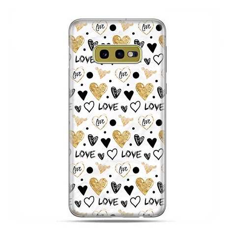 Samsung Galaxy S10e - etui na telefon z grafiką - Serduszka Love.