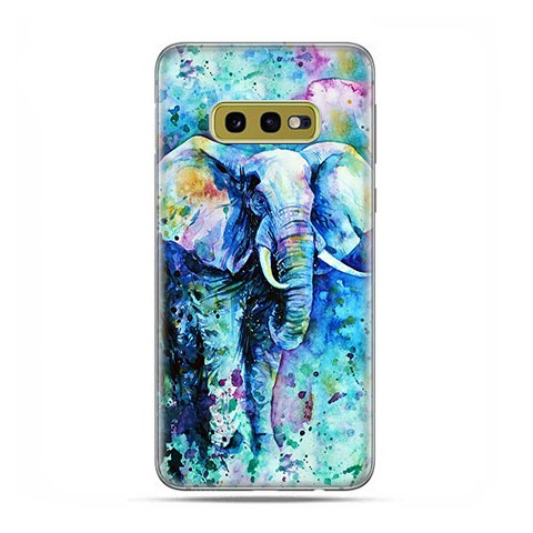Samsung Galaxy S10e - etui na telefon z grafiką - Kolorowy słoń.