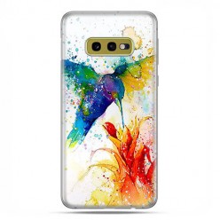 Samsung Galaxy S10e - etui na telefon z grafiką - Niebieski koliber watercolor.