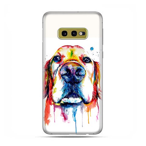Samsung Galaxy S10e - etui na telefon z grafiką - Pies labrador watercolor.