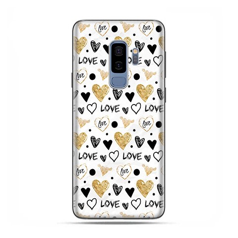 Samsung Galaxy S9 Plus - etui na telefon z grafiką - Serduszka Love.