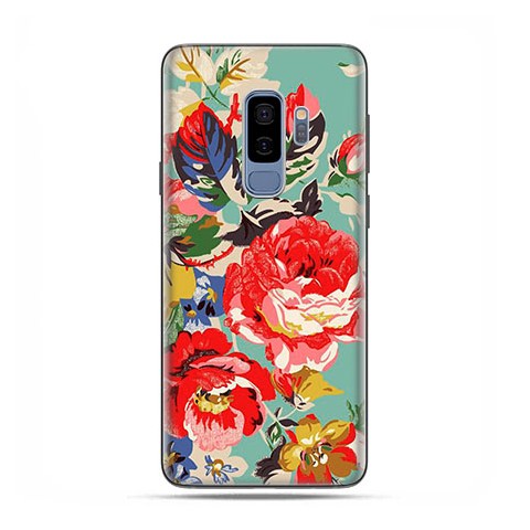 Samsung Galaxy S9 Plus - etui na telefon z grafiką - Kolorowe róże.