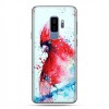 Samsung Galaxy S9 Plus - etui na telefon z grafiką - Czerwona papuga watercolor.