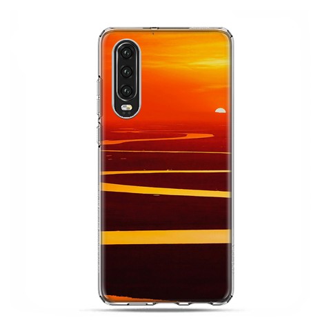 Huawei P30 - silikonowe etui na telefon - Zachód słońca nad Amazonką