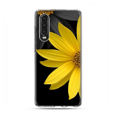 Huawei P30 - silikonowe etui na telefon - Żółty słonecznik