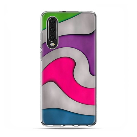 Huawei P30 - silikonowe etui na telefon - Kolorowa roztopiona plastelina