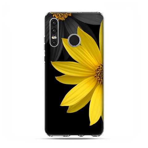 Huawei P30 Lite - silikonowe etui na telefon - Żółty słonecznik