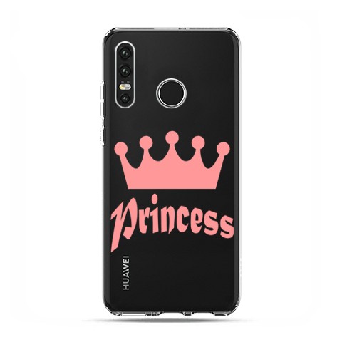 Huawei P30 Lite - etui na telefon - Princess z różową koroną