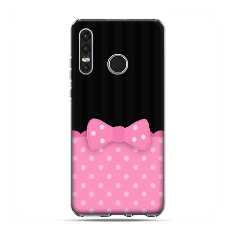Huawei P30 Lite - etui na telefon - Polka dot różowa kokardka