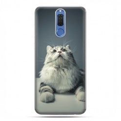 Huawei Mate 10 Lite - etui na telefon - Ciekawski szary kot