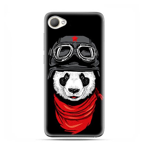 HTC Desire 12 - etui na telefon z grafiką - Panda w czapce.