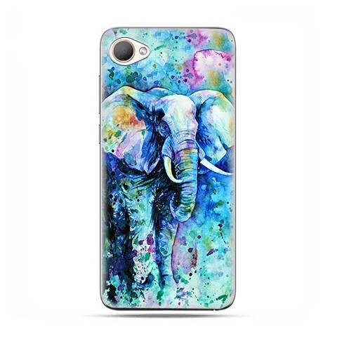 HTC Desire 12 - etui na telefon z grafiką - Kolorowy słoń.