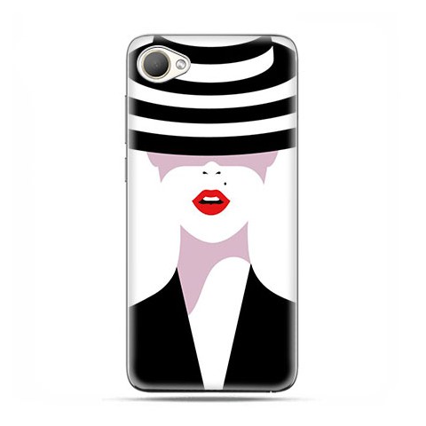 HTC Desire 12 - etui na telefon z grafiką - Kobieta w kapeluszu.