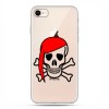 Apple iPhone 8 - etui case na telefon - Pirat Roger z czerwoną chustą