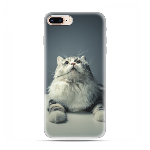Apple iPhone 8 - etui case na telefon - Ciekawski szary kot