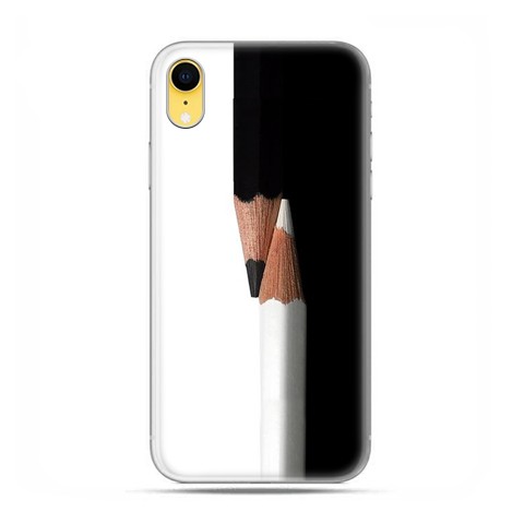 Apple iPhone XR - etui na telefon - Biały i czarny ołówek