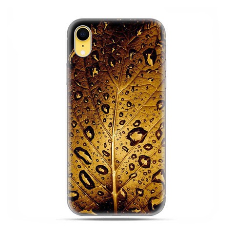 Apple iPhone XR - etui na telefon - Złoty liść
