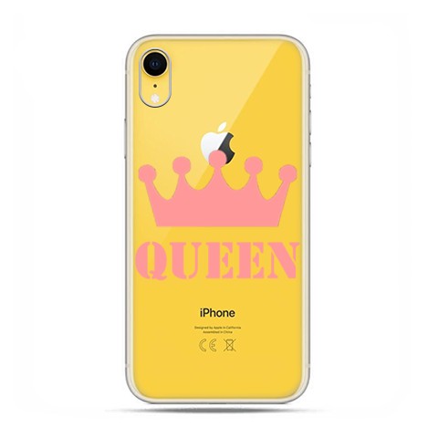 Apple iPhone XR - etui na telefon - Queen z różową koroną