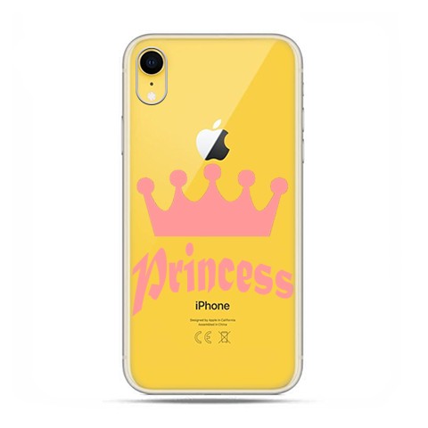 Apple iPhone XR - etui na telefon - Princess z różową koroną