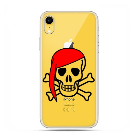Apple iPhone XR - etui na telefon - Pirat Roger z czerwoną chustą