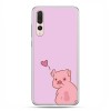 Huawei P20 Pro - silikonowe etui na telefon - Zakochana świnka