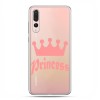 Huawei P20 Pro - silikonowe etui na telefon - Princess z różową koroną