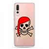 Huawei P20 Pro - silikonowe etui na telefon - Pirat Roger z czerwoną chustą