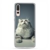 Huawei P20 Pro - silikonowe etui na telefon - Ciekawski szary kot
