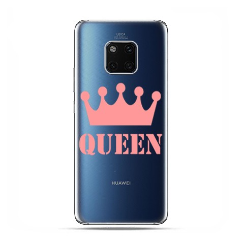 Huawei Mate 20 Pro - nakładka etui na telefon - Queen z różową koroną