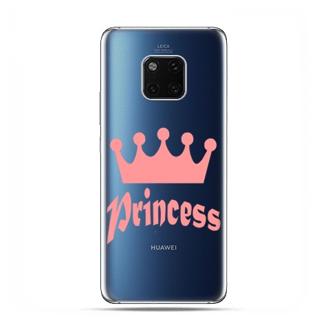 Huawei Mate 20 Pro - nakładka etui na telefon - Princess z różową koroną