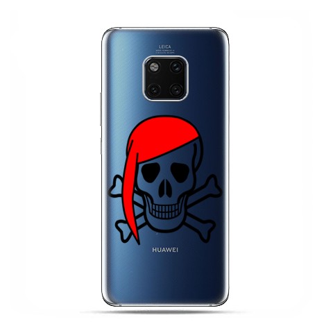 Huawei Mate 20 Pro - nakładka etui na telefon - Pirat Roger z czerwoną chustą