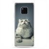 Huawei Mate 20 Pro - nakładka etui na telefon - Ciekawski szary kot