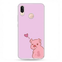 Huawei P20 Lite - etui nakładka na telefon Zakochana świnka