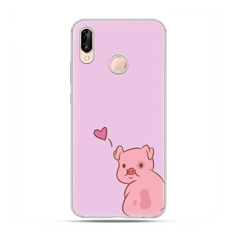 Huawei P20 Lite - etui nakładka na telefon Zakochana świnka