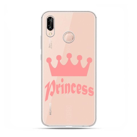 Huawei P20 Lite - etui nakładka na telefon Princess z różową koroną