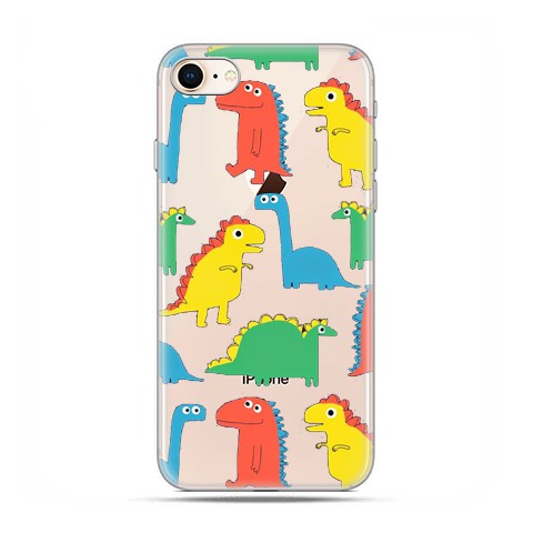 Apple iPhone 8 - etui case na telefon - Kolorowe dinozaury