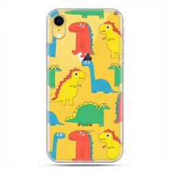 Apple iPhone XR - etui na telefon - Kolorowe dinozaury