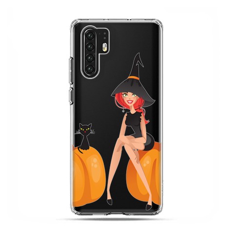 Huawei P30 Pro - etui na telefon - Halloween, czarownica i dynie